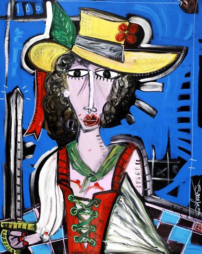La Moschettiera van Alessandro Siviglia, Schilderij te koop op Singulart