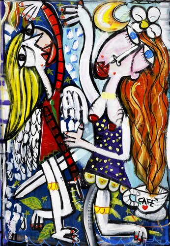 Ragazze Americane che Ballano di Alessandro Siviglia, Pittura in vendita su Singulart