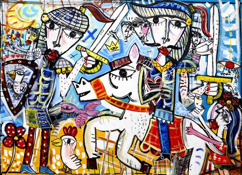 La Storia dei Paladini di Francia di Alessandro Siviglia, Pittura in vendita su Singulart