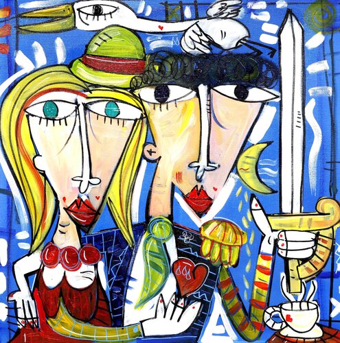Amare e Difendere van Alessandro Siviglia, Schilderij te koop op Singulart