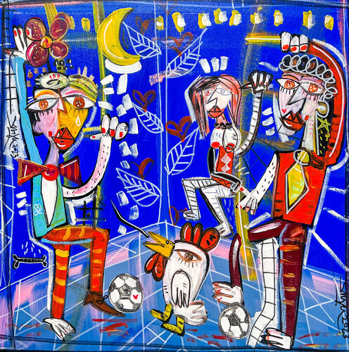 El Juego La Gallina di Alessandro Siviglia, Pittura in vendita su Singulart
