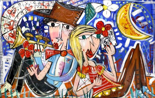 Tromba che Suona per Te di Alessandro Siviglia, Pittura in vendita su Singulart