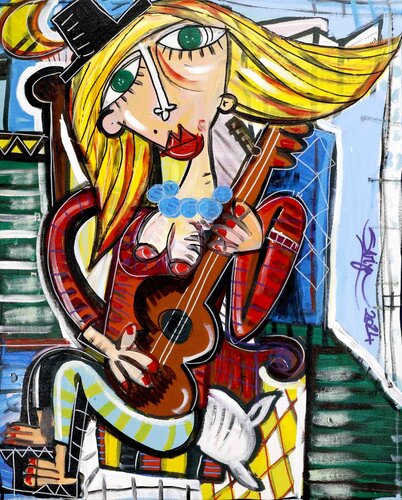 Musicista Funky di Alessandro Siviglia, Pittura in vendita su Singulart