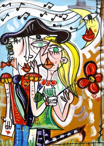 La Luna che ci guarda di Alessandro Siviglia, Pittura in vendita su Singulart