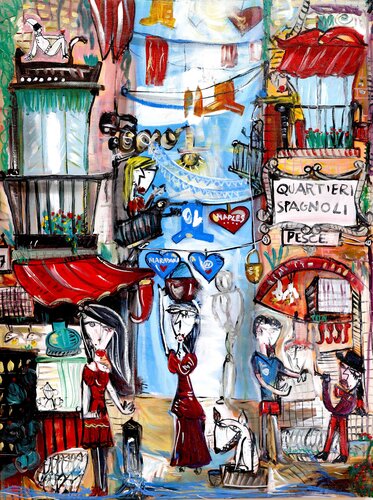 Quartieri Spagnoli Napoli di Alessandro Siviglia, Pittura in vendita su Singulart