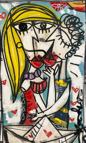Bacio in Barca di Alessandro Siviglia, Pittura in vendita su Singulart