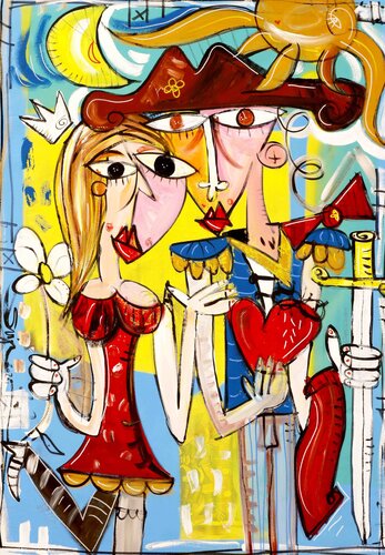 Il Mio Cuore Ti Pensa van Alessandro Siviglia, Schilderij te koop op Singulart