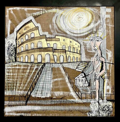 Piazza del Colosseo by Alessandro Siviglia, Painting for Sale on Singulart