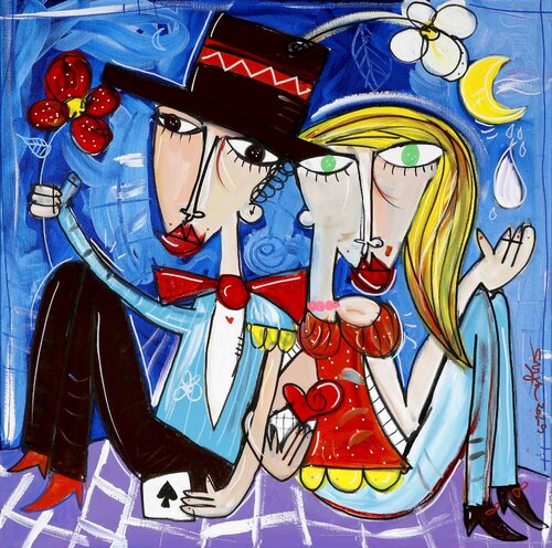 A Braccetto by Alessandro Siviglia, Painting for Sale on Singulart