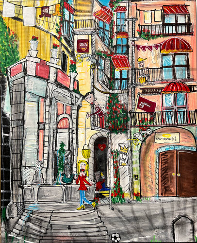 Largo Campo Salerno van Alessandro Siviglia, Schilderij te koop op Singulart