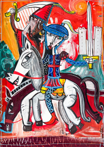 Elda Fiesta De Moros Y Cristianos van Alessandro Siviglia, Schilderij te koop op Singulart