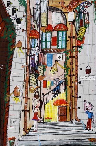 Rione Fornelle van Alessandro Siviglia, Schilderij te koop op Singulart