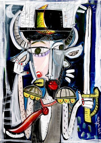 Il Minotauro Galante di Alessandro Siviglia, Pittura in vendita su Singulart