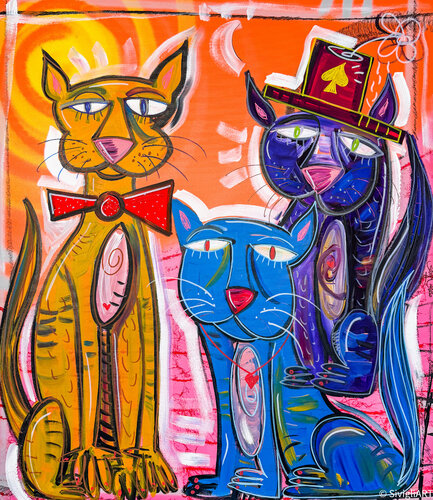 I Gatti Undergound van Alessandro Siviglia, Schilderij te koop op Singulart