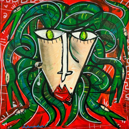 Testa di Medusa di Alessandro Siviglia, Pittura in vendita su Singulart
