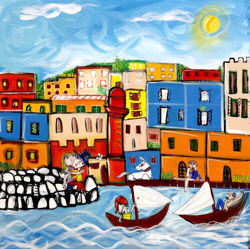 Paesaggio di Ponza van Alessandro Siviglia, Schilderij te koop op Singulart