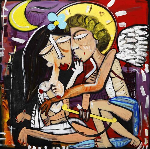 Amore e Psiche di Alessandro Siviglia, Pittura in vendita su Singulart