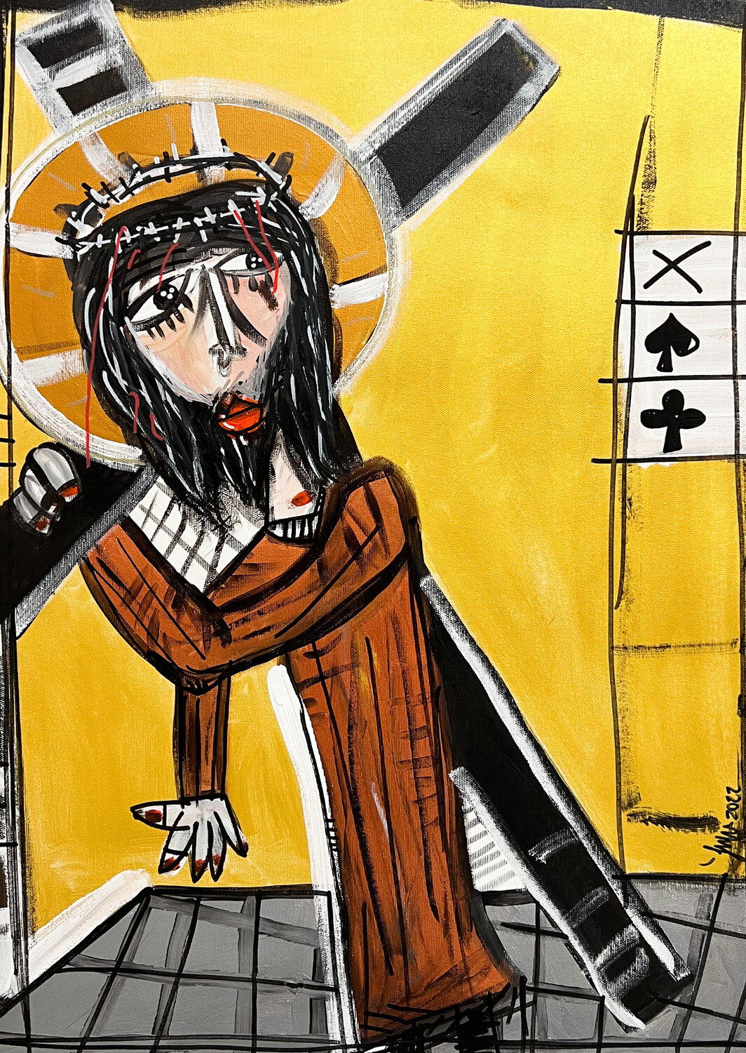 Via Crucis - Stazione II Alessandro Siviglia Originalgemälde zu verkaufen