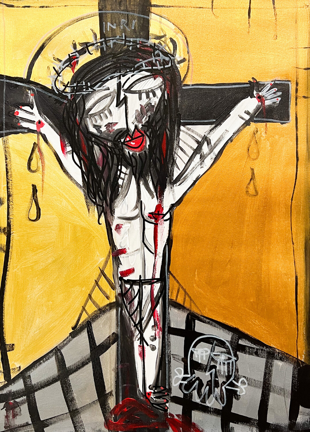 Via Crucis - Stazione XII Alessandro Siviglia Originalgemälde zu verkaufen