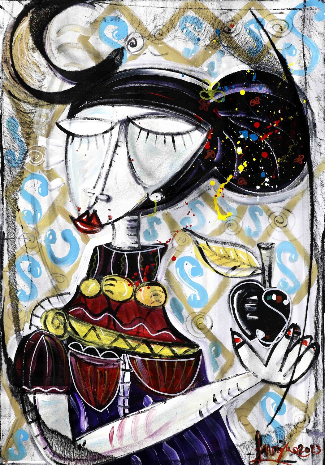 The Lady of the Apple Alessandro Siviglia Originalgemälde zu verkaufen