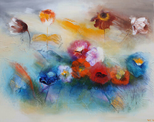 Flowers 12-02 by Wil Lof, Painting for Sale on Singulart