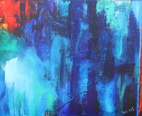 Blue and Red di Wil Lof, Pittura in vendita su Singulart