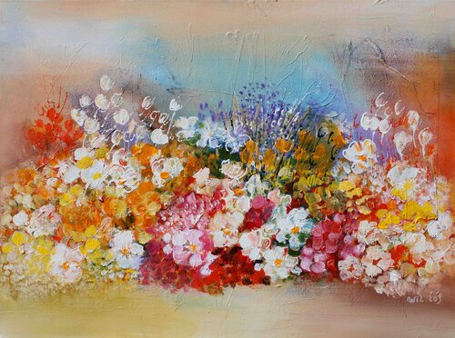 Bloemenzee 17 01 by Wil Lof, Painting for Sale on Singulart