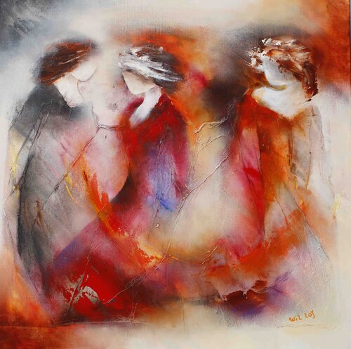 Ontmoetingen 17-04 di Wil Lof, Pittura in vendita su Singulart