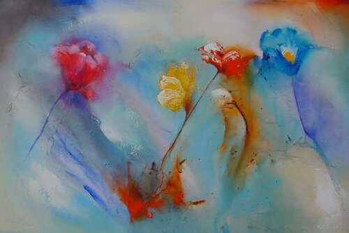 Flowers 12-03 by Wil Lof, Painting for Sale on Singulart