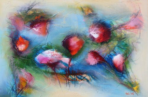 Sea of Flowers 20 03 by Wil Lof, Painting for Sale on Singulart