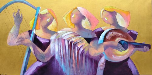 Trio de Musiciennes von Yutao Ge, Malerei kaufen auf Singulart
