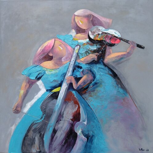 Robes bleues von Yutao Ge, Malerei kaufen auf Singulart