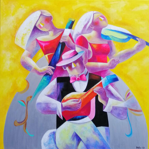 Banjo van Yutao Ge, Schilderij te koop op Singulart