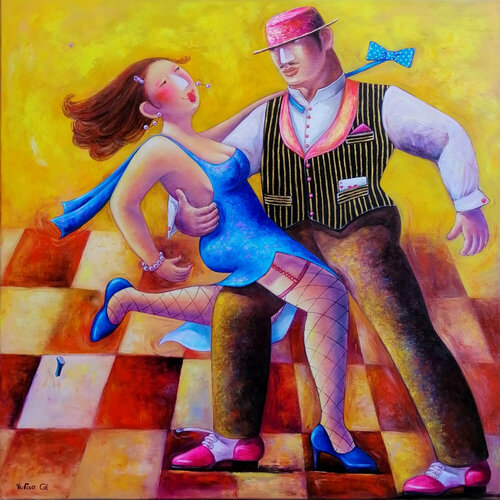 Ma Robe Bleue von Yutao Ge, Malerei kaufen auf Singulart