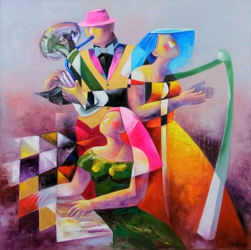 Les musiciens von Yutao Ge, Malerei kaufen auf Singulart