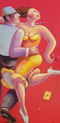 Un verre de vin by Yutao Ge, Painting for Sale on Singulart