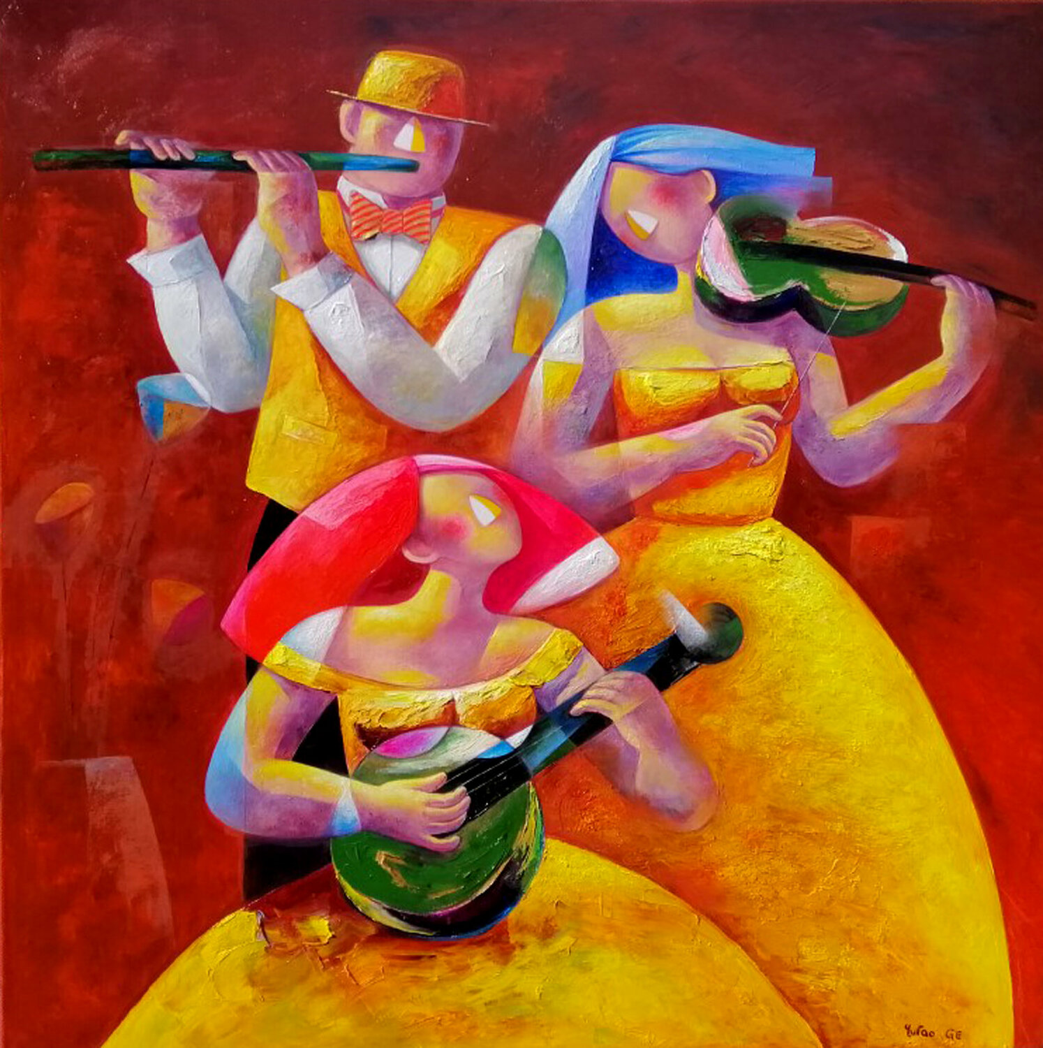 Un air de Banjo by Yutao Ge (2020) Painting Oil on Canvas SINGULART