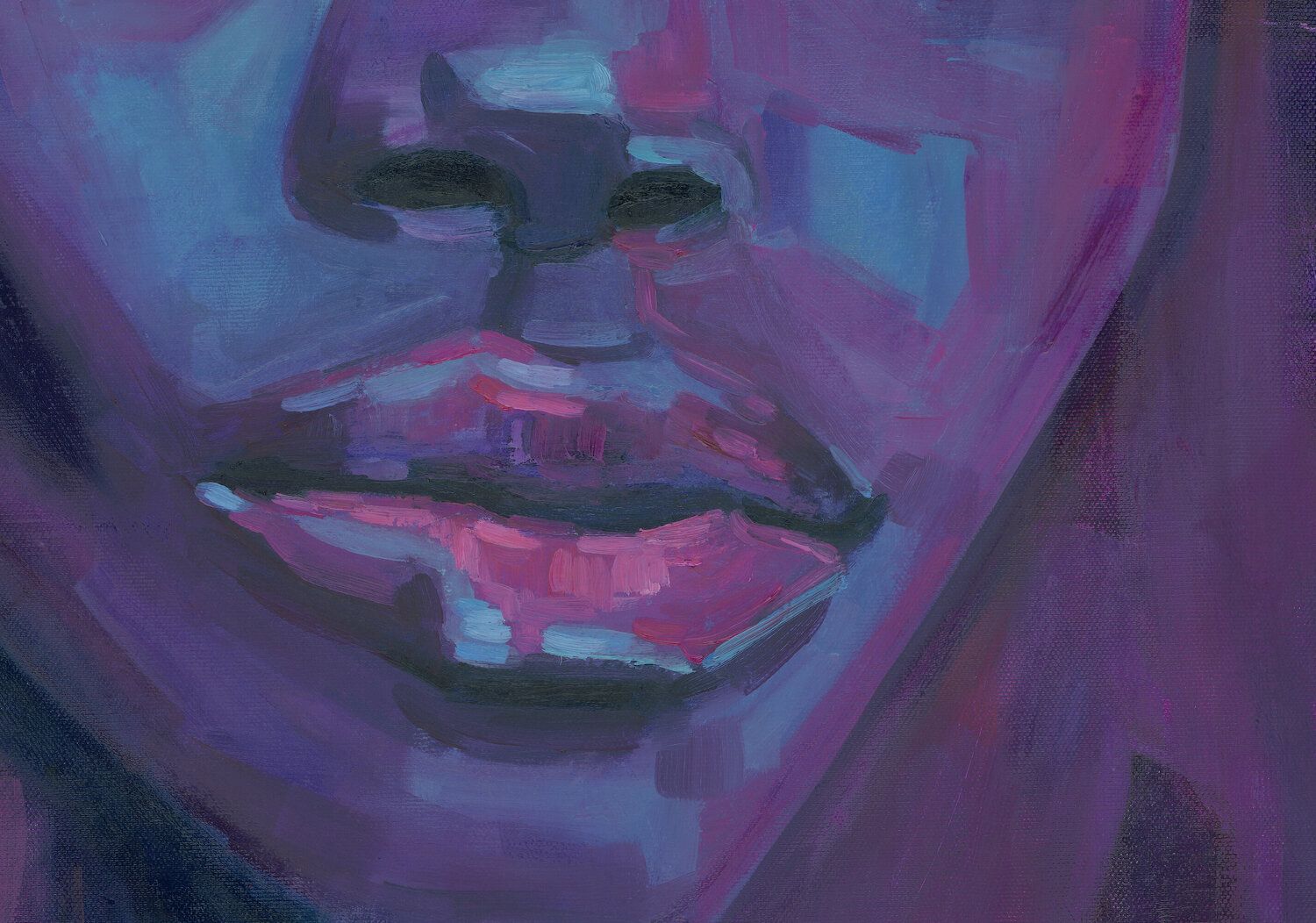 African woman's portrait PURPLE by Anna Miklashevich (2020