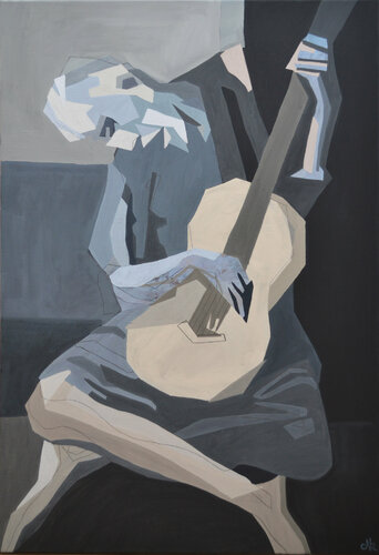Gitarzysta Pabla par Dorota Kwiatkowska, Peinture en vente sur Singulart