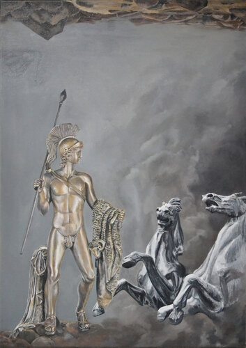 A pomiędzy światami słychać śpiew łabędzi de Dorota Kwiatkowska, Pintura a la venta en Singulart
