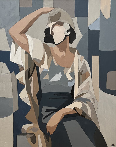 Kobieta na krześle par Dorota Kwiatkowska, Peinture en vente sur Singulart