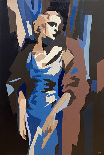 Kobieta z marmuru V - spojrzenie by Dorota Kwiatkowska, Painting for Sale on Singulart