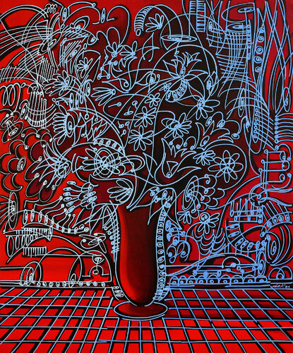 the big vase by Dek, Painting for Sale on Singulart