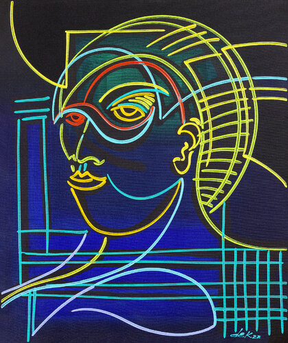 rosto IA II par Dek, Peinture en vente sur Singulart