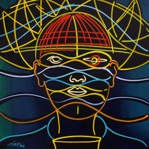 boy with hat par Dek, Peinture en vente sur Singulart