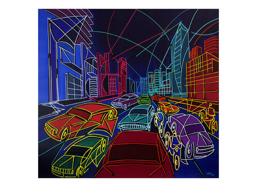 gente, máquina e cidade II di Dek, Stampa in vendita su Singulart