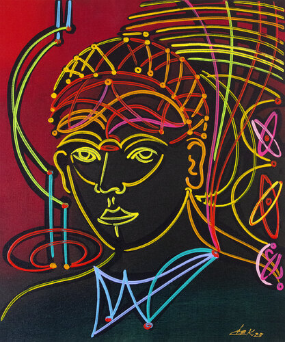 O pequeno físico / the little physicist par Dek, Peinture en vente sur Singulart
