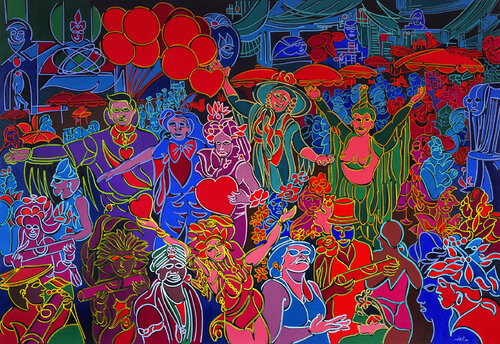 Vida Leva Eu... par Dek, Peinture en vente sur Singulart