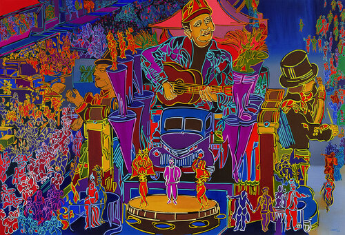 Viva o Povo Brasileiro di Dek, Pittura in vendita su Singulart