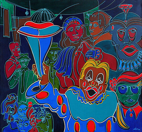 the lonely clown van Dek, Schilderij te koop op Singulart